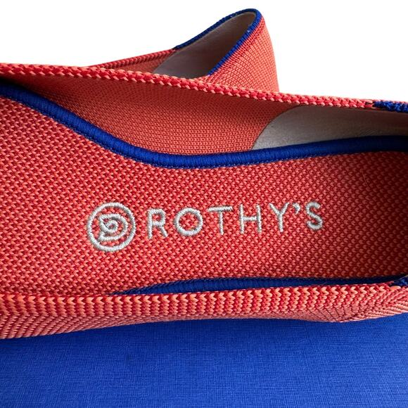 Rothy's The Point Slip-On Machine Washable Pointed-Toe Flats Orange Size 8 - Picture 5 of 10